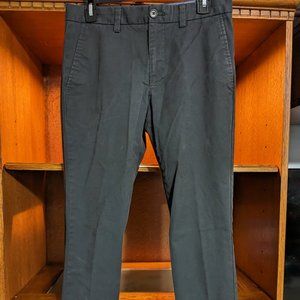 Banana Republic Men's Aiden Chino Straight Flat Front Dark Grey (29Wx32L)